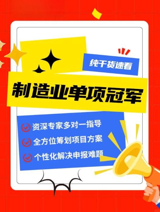 单项冠军申报辅导(单项冠军是什么意思)德令哈市